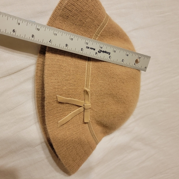 Elegant Tan Women's Hat with Bow Accent - Picture 3 of 8